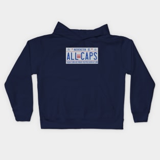 CAPS - ALL CAPS DC License Plate Kids Hoodie